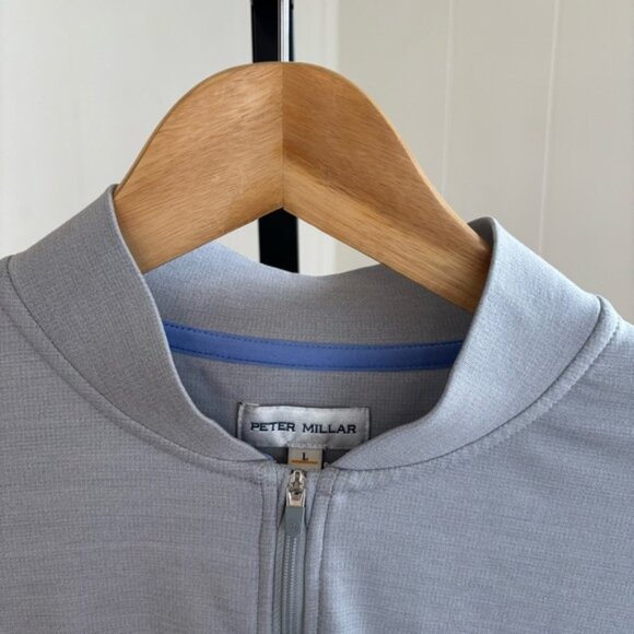 Peter Millar Crown Sport Gray Ross 1/4 Zip Pullover Mens L Exmoor Heritage Cup - Picture 1 of 9